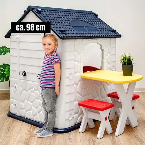 Kinder Spielhaus ab 1 - Garten Kinderhaus mit Tisch - Kinderspielhaus Kunststoff Kinder Spielhaus ab 1 - Garten Kinderhaus mit Tisch - Kinderspielhaus Kunststoff