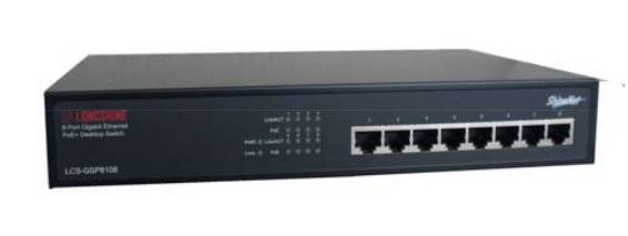 Longshine LCS-GSP8108 - Switch - unmanaged - 8 x 10/100/1000 (PoE)