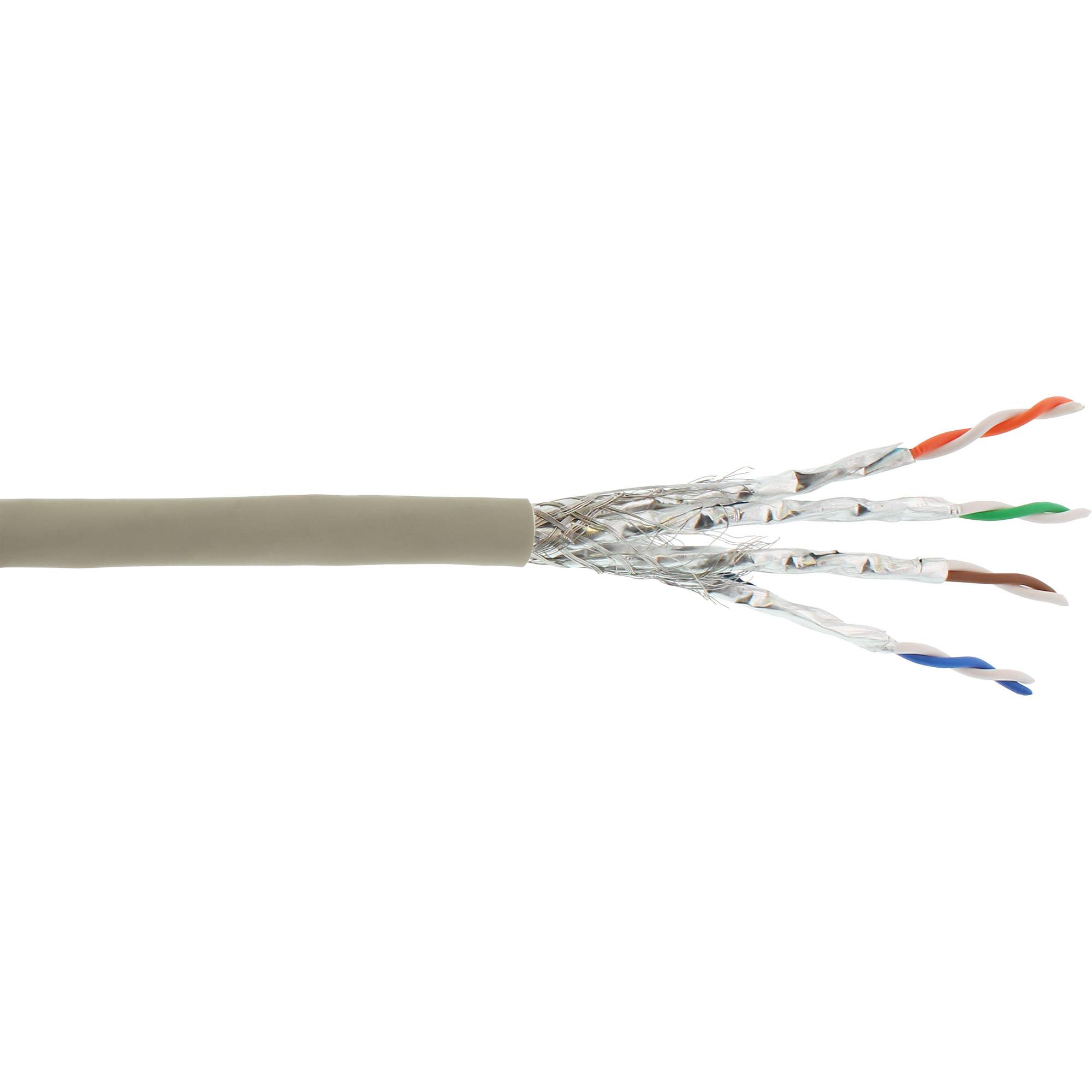INLINE - Patchkab. - S/FTP (PiMf) - Cat.6A - 500MHz - halogenfrei - Kupfer - grau - 100m