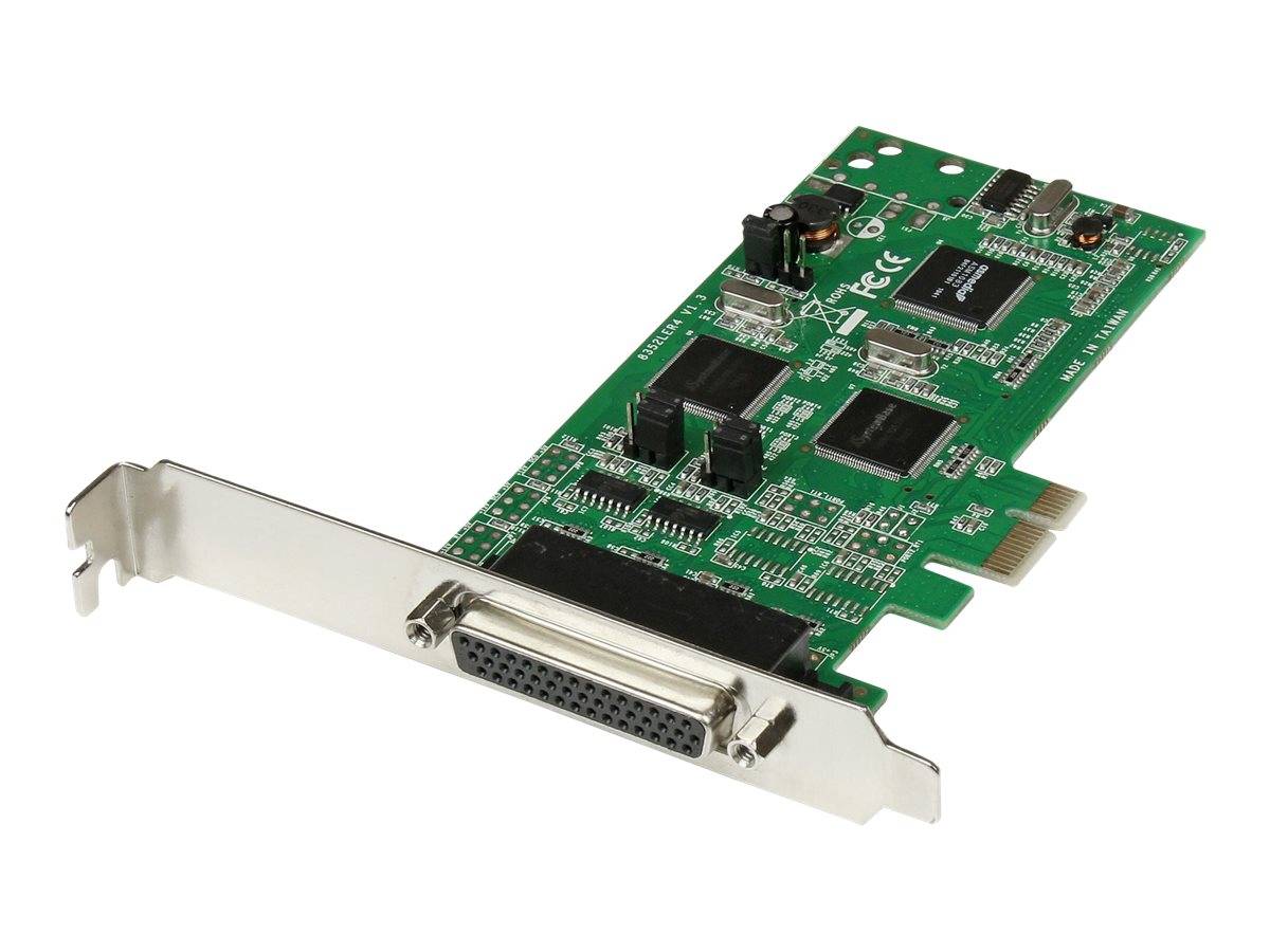 StarTech.com 4 Port Serielle PCI Express Schnittstellenkarte - 2 x RS232 2 x RS422 / RS485 - PCIe Adapter Karte mit Breakout Kabel - Serieller