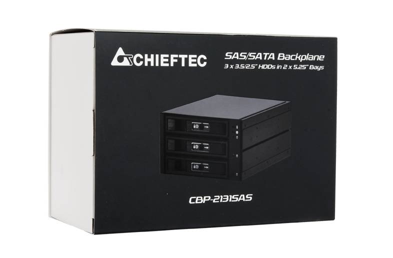 Chieftec CBP-2131SAS - Gehäuse für Speicherlaufwerke mit Lüfter - 2,5"" / 3,5"" gemeinsam genutzt (6,4 cm/8,9 cm gemeinsam