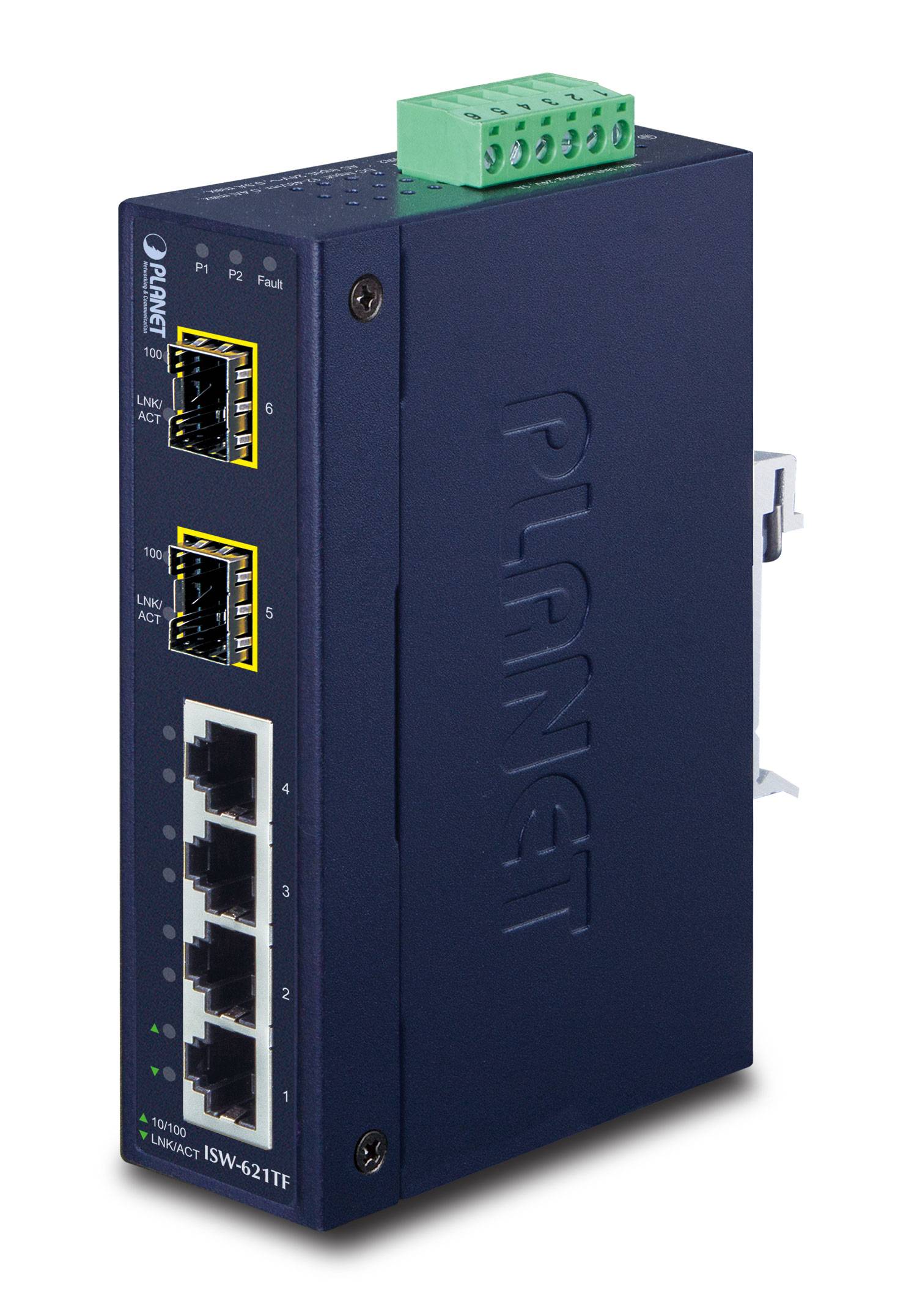 PLANET ISW-621TF - Switch - 4 x 10/100 + 2 x SFP