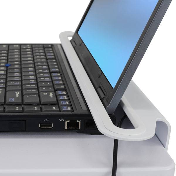 Ergotron - Wagen - leichtes Design - für Notebook / Barcode-Scanner - medizinisch - Stahl - weiß, Aluminium - Bildschirm