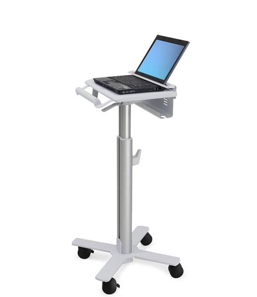 Ergotron - Wagen - leichtes Design - für Notebook / Barcode-Scanner - medizinisch - Stahl - weiß, Aluminium - Bildschirm