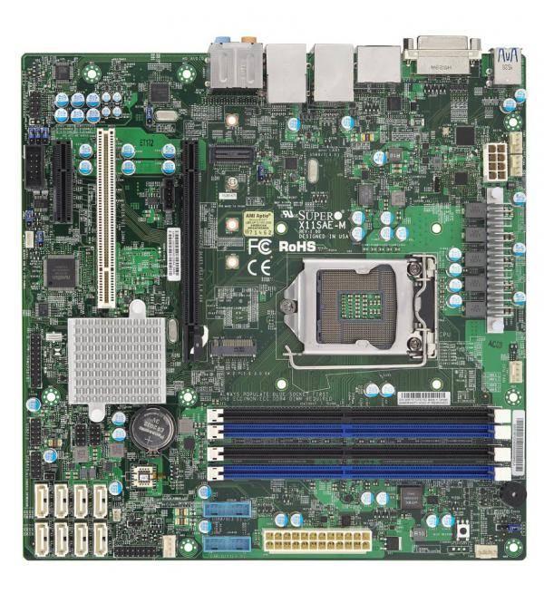 SUPERMICRO X11SAE-M - Motherboard - micro ATX - LGA1151 Socket - C236 - USB 3.0, USB 3.1 - 2 x Gigabit LAN - Onboard-Grafik (CPU erforderlich)