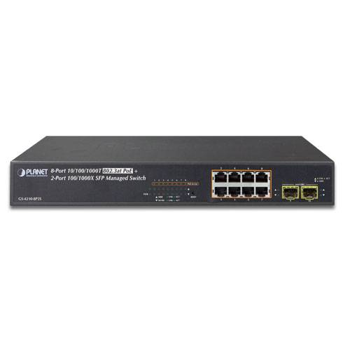 PLANET GS-4210-8P2S - Switch - L4 - managed - 8 x 10/100/1000 (PoE+)