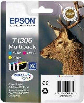 Epson T1306 Multipack - 3er-Pack - 30.3 ml - XL - Gelb - Cyan - Magenta - Origin