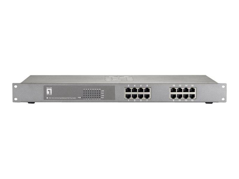 LevelOne FEP-1612W120 - Switch - 16 x 10/100 (PoE+)