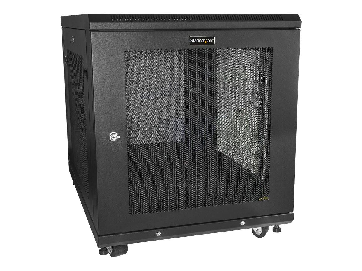 StarTech.com Server Rack Schrank - 78cm tiefes Gehäuse - 12 HE - Netzwerk Server Schrank - Datenschrank - Schrank Netzwerkschrank - Schwarz - 12U