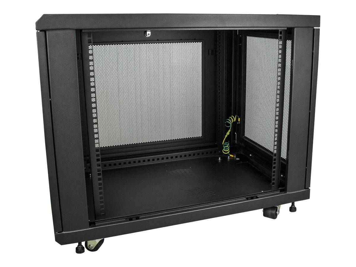 StarTech.com Server Rack Schrank - 78cm tiefes Gehäuse - 12 HE - Netzwerk Server Schrank - Datenschrank - Schrank Netzwerkschrank - Schwarz - 12U