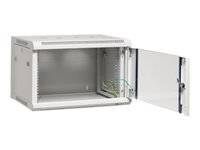 EFB 19" Wandgehäuse Flat Pack 12HE, Tiefe 450 mm, grau