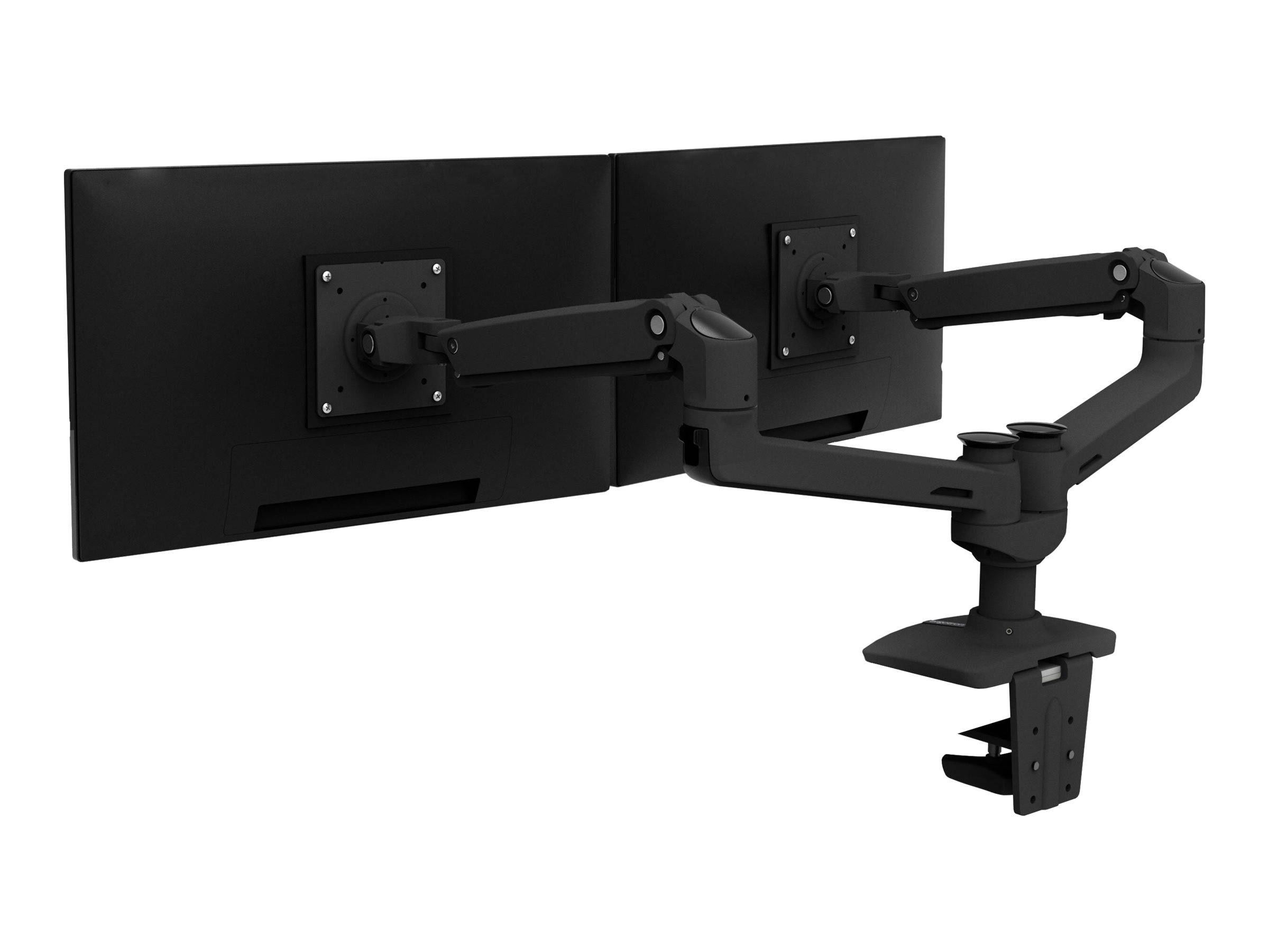 Ergotron LX Dual Side-by-Side Arm - Befestigungskit (Spannbefestigung für Tisch, Tischplattenbohrung, Stange, 2 Gelenkar