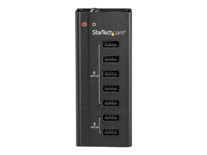 StarTech.com ST7C51224EU USB Ladestation (7 Ports, 5x 1A Ports & 2x 2A Ports, Standalone, USB Ladestreifen fur mehrere