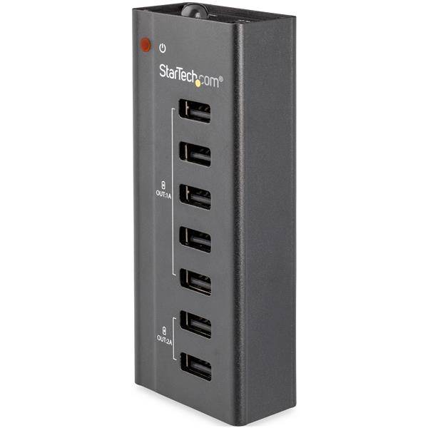 StarTech.com ST7C51224EU USB Ladestation (7 Ports, 5x 1A Ports & 2x 2A Ports, Standalone, USB Ladestreifen fur mehrere