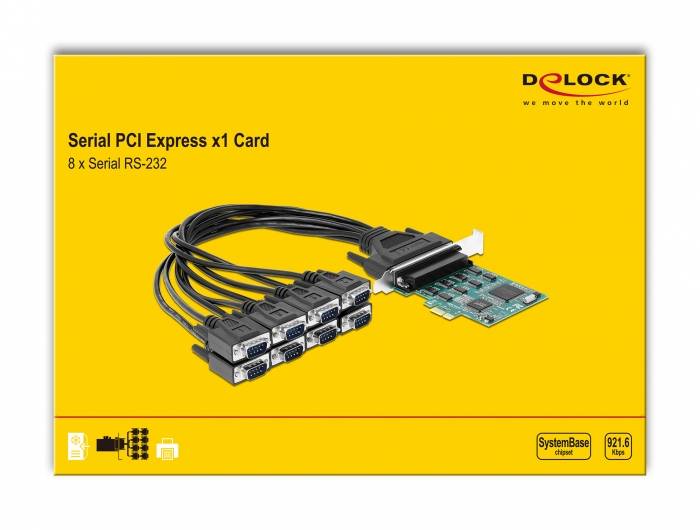 DeLOCK - Serieller Adapter - PCIe 1.1 - RS-232 x 8