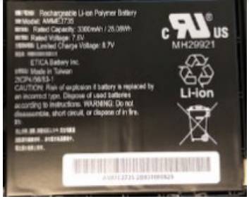 Zebra - Tablet-Akku - Lithium-Polymer - 3300 mAh - 25.1 Wh - für Zebra ET51, ET51 Integrated Scanner Kit, ET56, ET56 Enterprise Tablet (8.4 Zoll)
