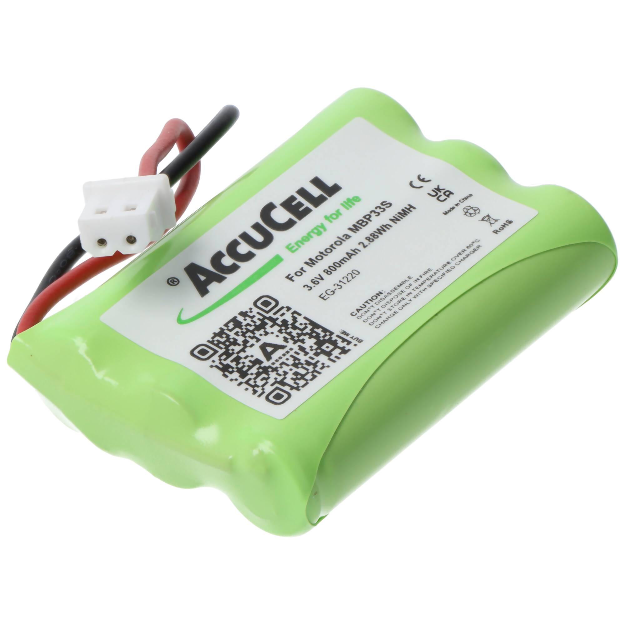 Akku passend für Motorola MBP33S, NiMH, 3,6V, min. 700mAh, 2,9Wh