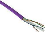 ACT Cat 6 F/UTP solid installation cable, LSZH, CPR euroclass ECA, 24 AWG, violet 305 meter C6 F/UTP SOLID LSZH ECA V 30