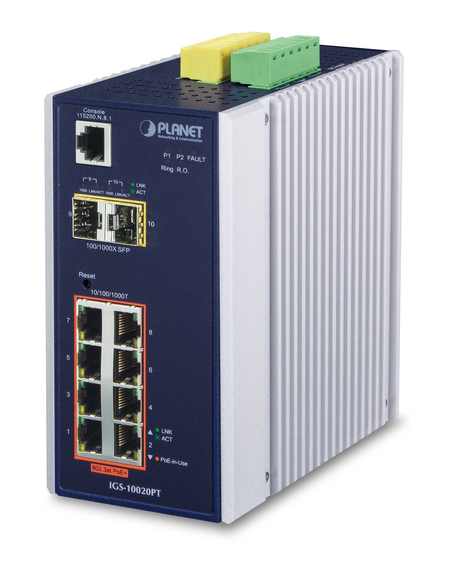 PLANET IGS-10020PT - Switch - managed - 8 x 10/100/1000 (PoE)