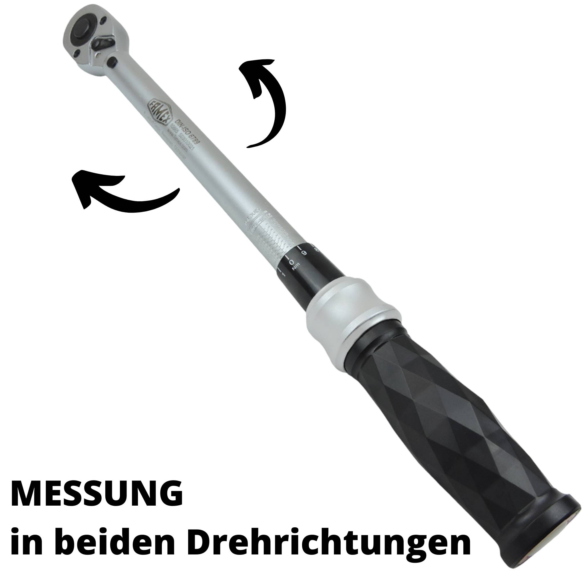 FAMEX Drehmomentschlüssel 10865 mit Knarre 1/2 Zoll (12,5 mm)- PROFESSIONAL - R+L