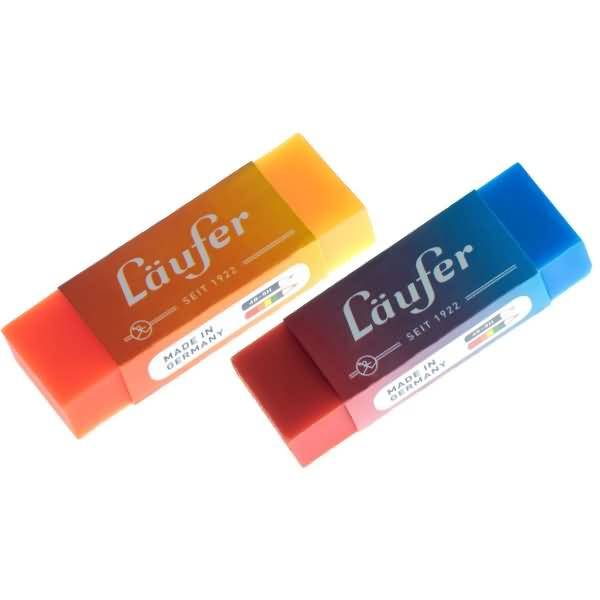 Radierer Plast Color Kunststoff 65x21x12mm zweifarbig mit Banderole