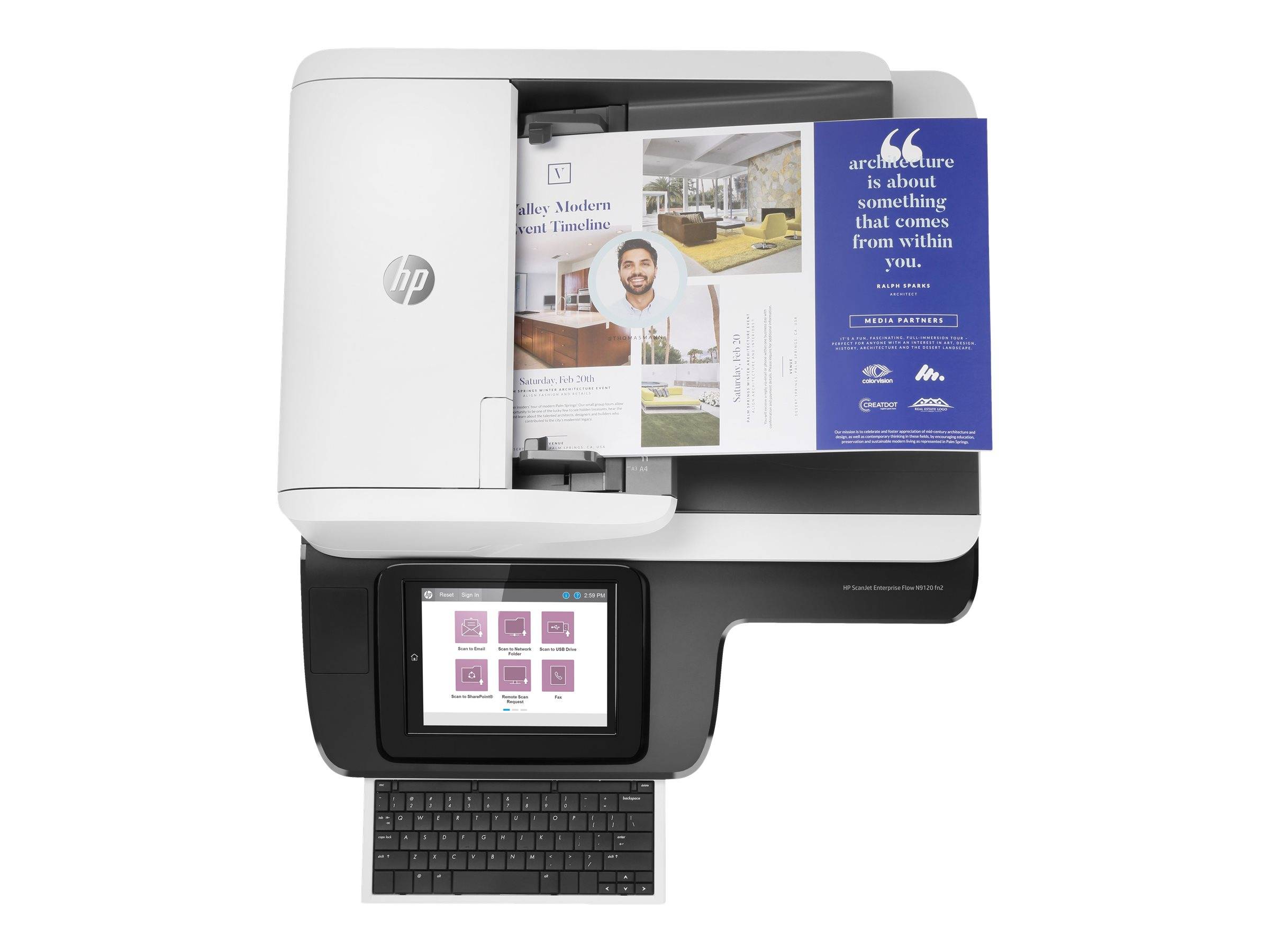 HP ScanJet Enterprise Flow N9120 fn2 - Dokumentenscanner - Flachbett: CCD / ADF: CIS - Duplex - 297 x 864 mm - 600 dpi x