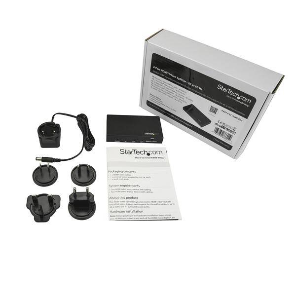 StarTech.com HDMI Splitter - 2-Port - 4K 60Hz