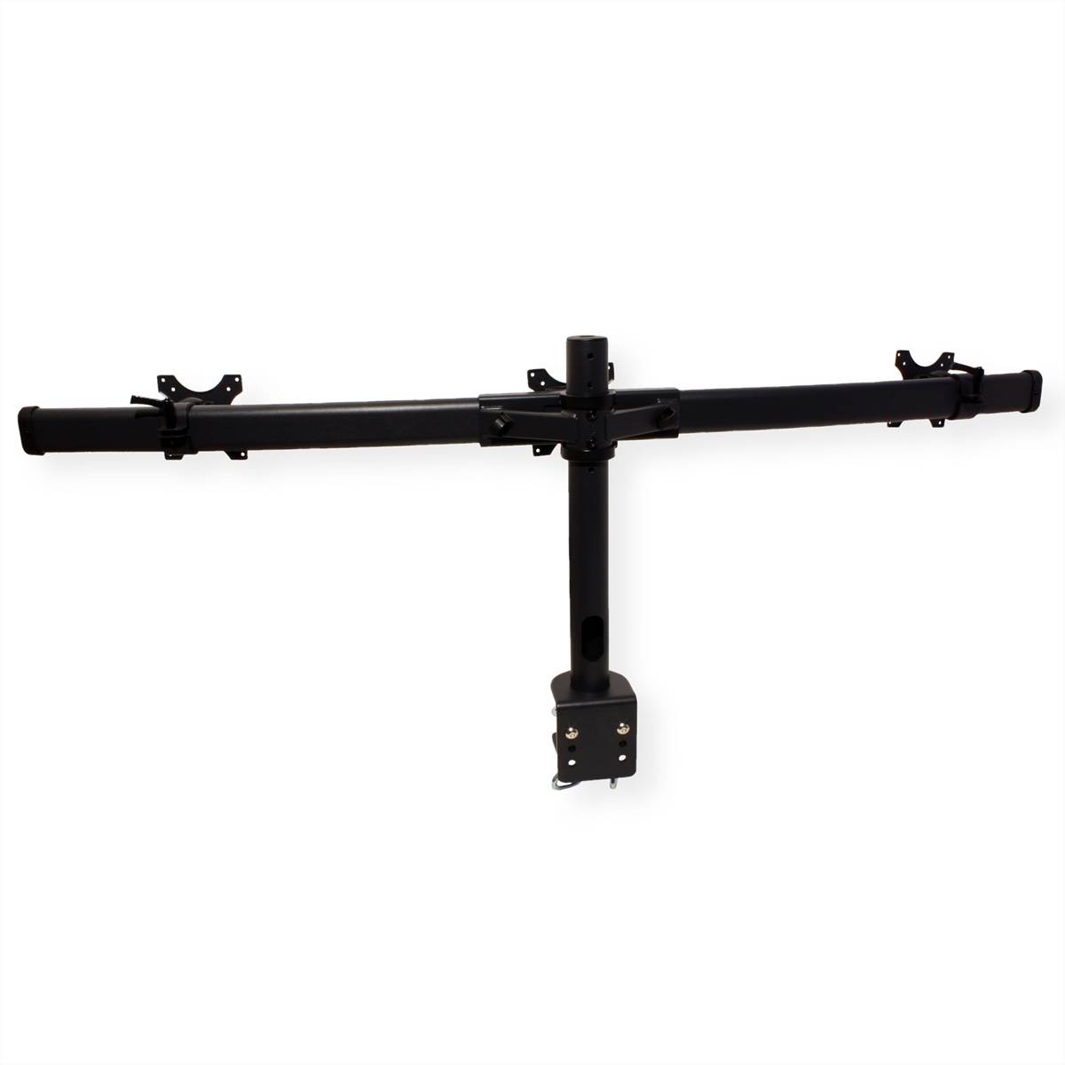 VALUE LCD-Triple-Arm Trägerstange, schwarz, Tischmontage, bis 3x 8 kg