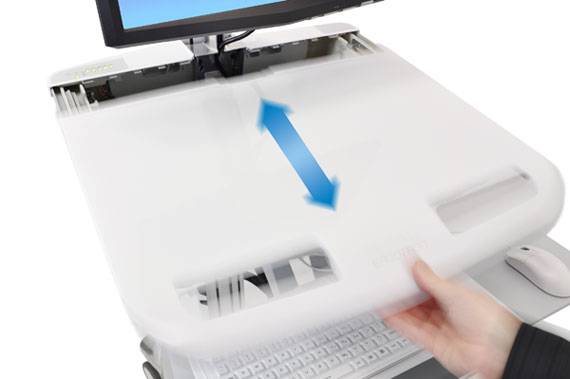 Ergotron - Wagen - offene Architektur - für LCD-Display / PC-Ausrüstung - medizinisch - Aluminium, verzinker Stahl, hoch