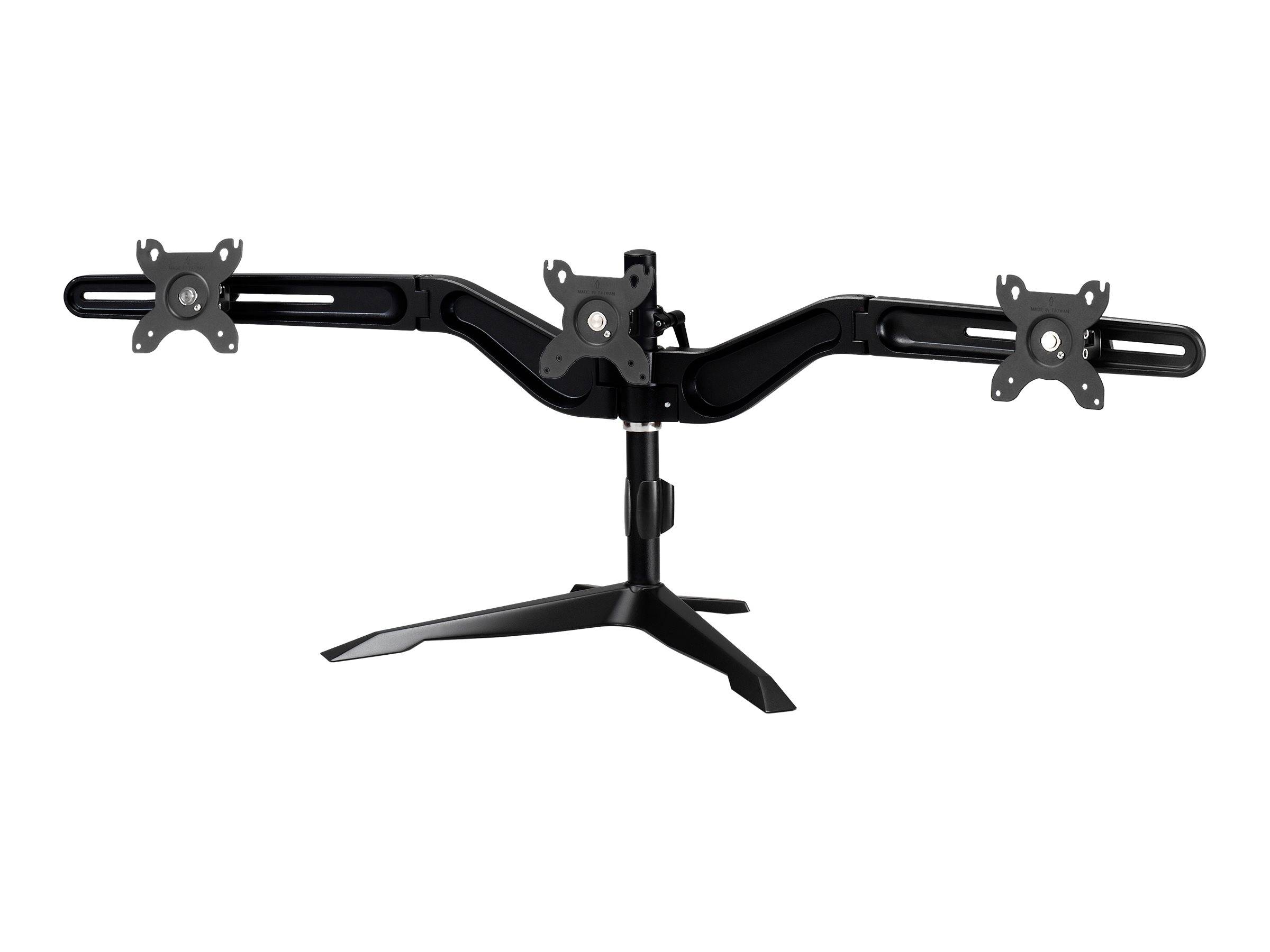 Aavara DS300-NEW - Aufstellung für 3 LCD-Anzeigen (ExperTorque) - Aluminium, Stahl - Bildschirmgröße: 38-61 cm (15-24) - Schreibtisch-Ständer