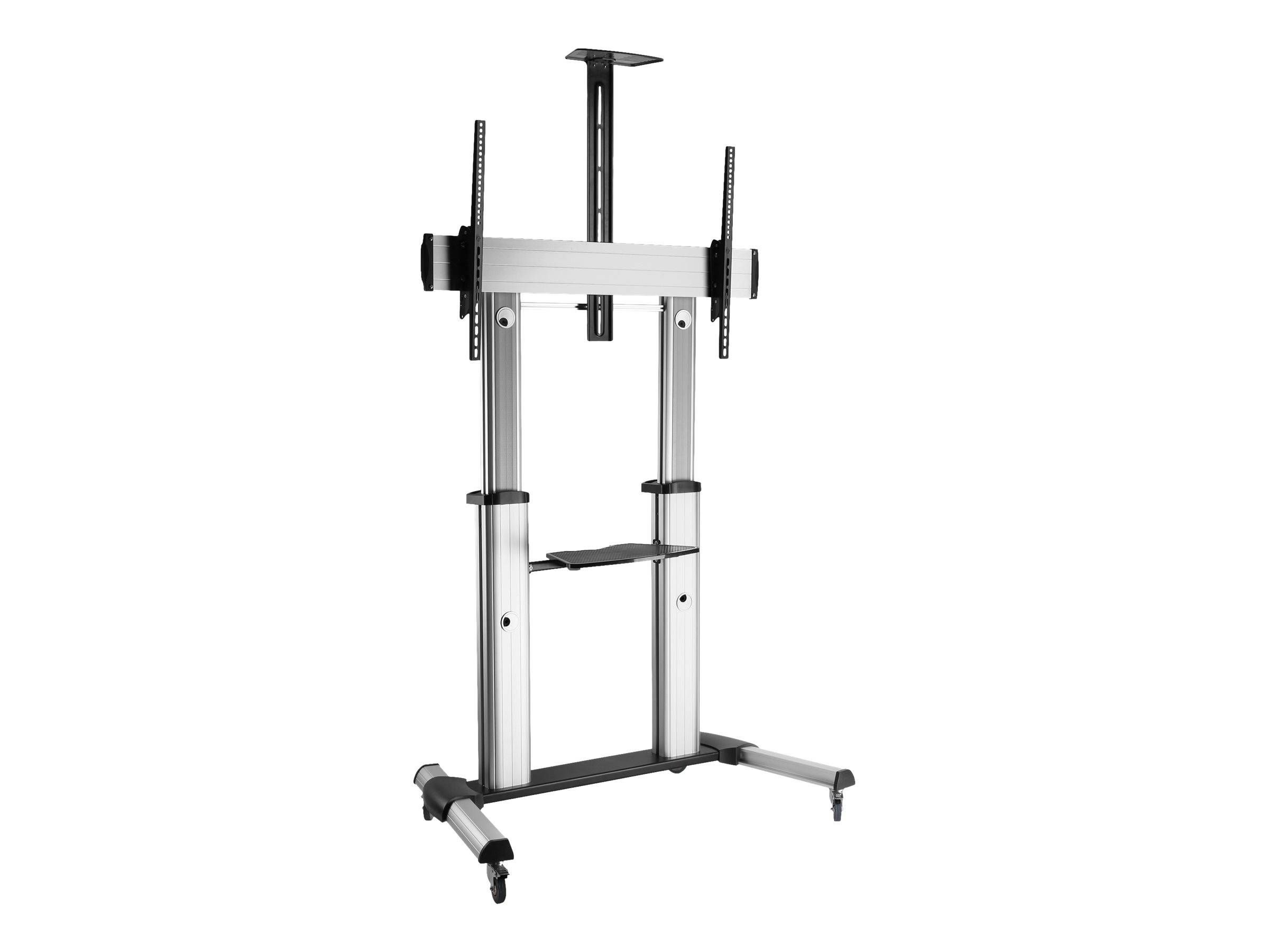 Equip Pro - Wagen - für LCD TV - Kunststoff, Aluminium, Stahl - Schwarz, Silber - Bildschirmgröße: 152.4-254 cm