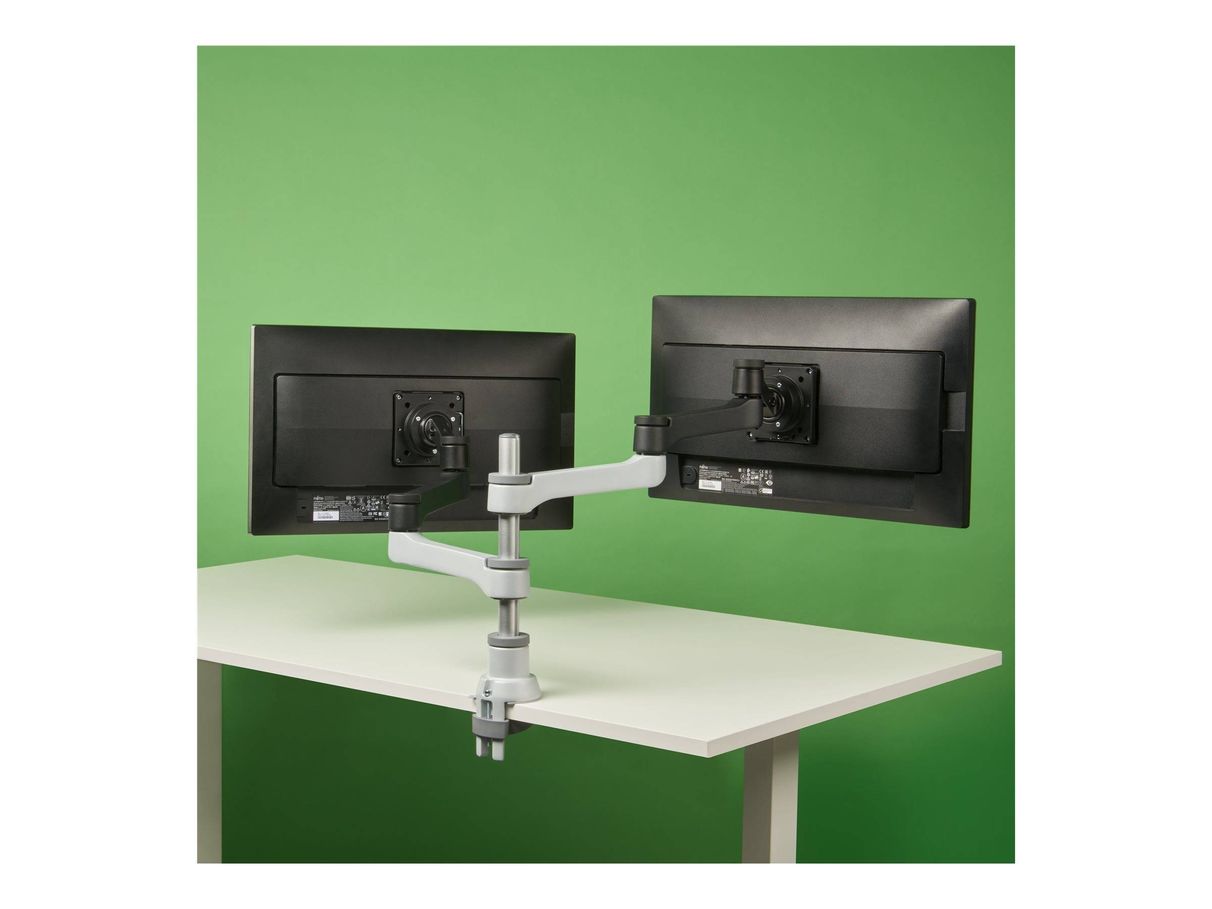 R-Go Doppelter Monitorarm Zepher - Befestigungskit (einstellbarer Monitorarm)