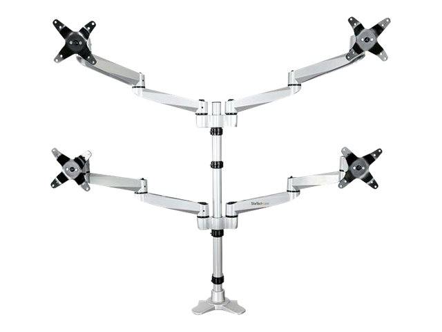 StarTech.com ARMQUADPS Monitorhalterung (für 4 Monitore, für bis zu 27 "" VESA Bildschirme, vier vollbewegliche