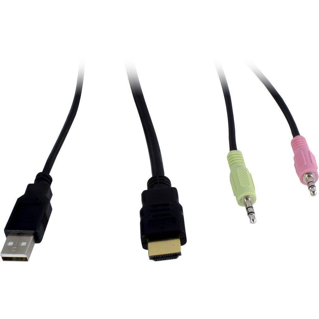 INTER-TECH - Argus KVM AS-41HA - KVM-/Audio-Switch - 4 x KVM/Audio