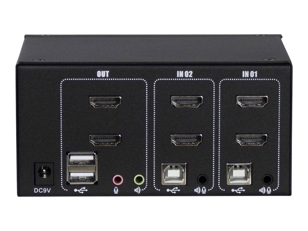 INTER-TECH - Argus KVM AS-22HA - KVM-/Audio-Switch - 2 x KVM/Audio