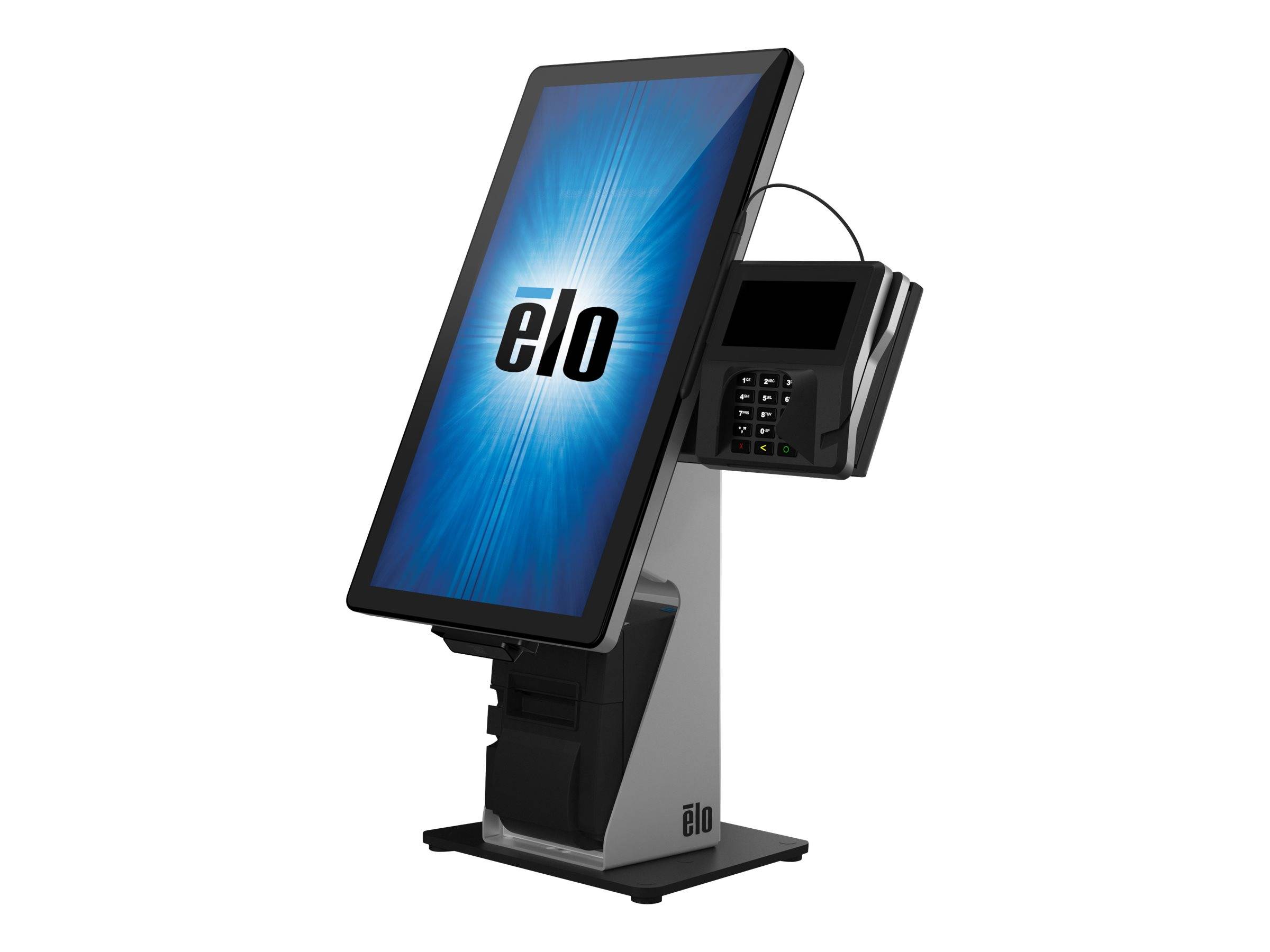 ELO TOUCH SOLUTIONS - Elo Wallaby Self-Service Floor Base - Aufstellung - für POS-Terminal - Schwarz/Silber - Bodenaufst
