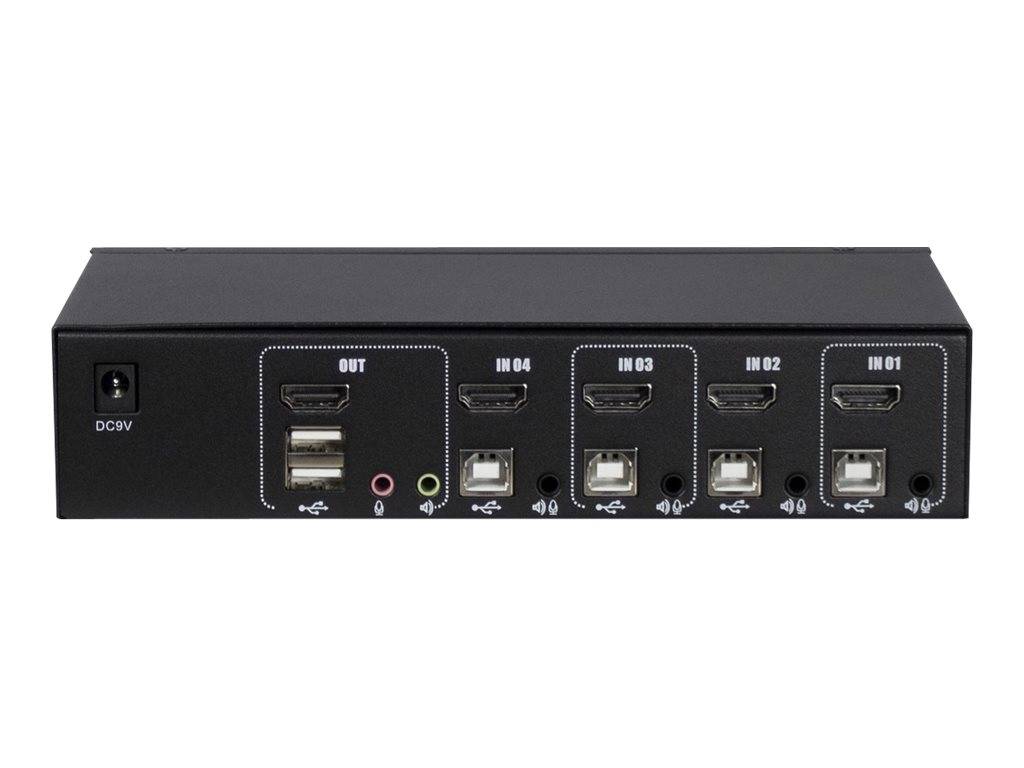 INTER-TECH - Argus KVM AS-41HA - KVM-/Audio-Switch - 4 x KVM/Audio