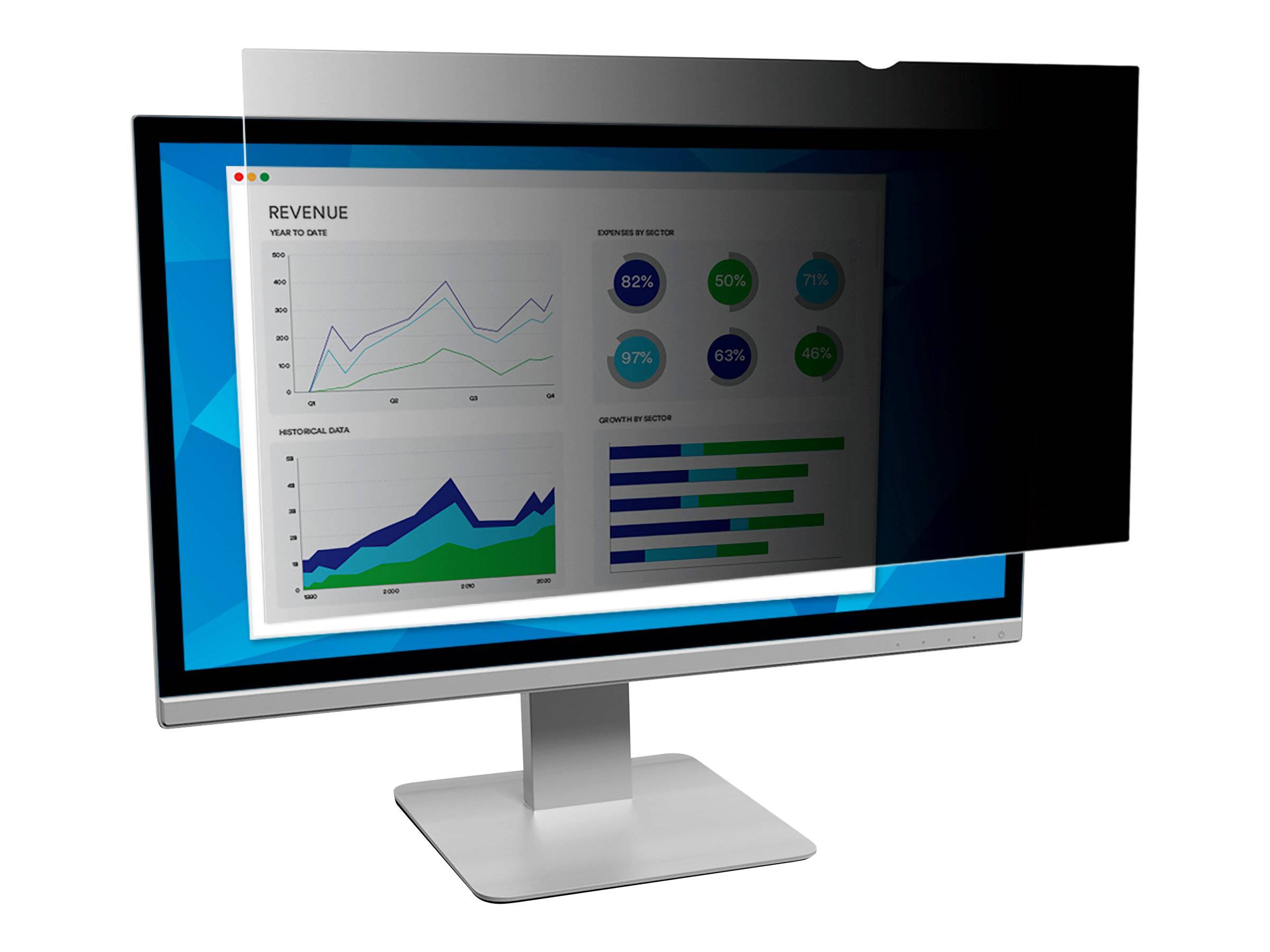 3M Blickschutzfilter für 27"" Breitbild-Monitor - Blickschutzfilter für Bildschirme - 68,6 cm Breitbild (27 Zoll