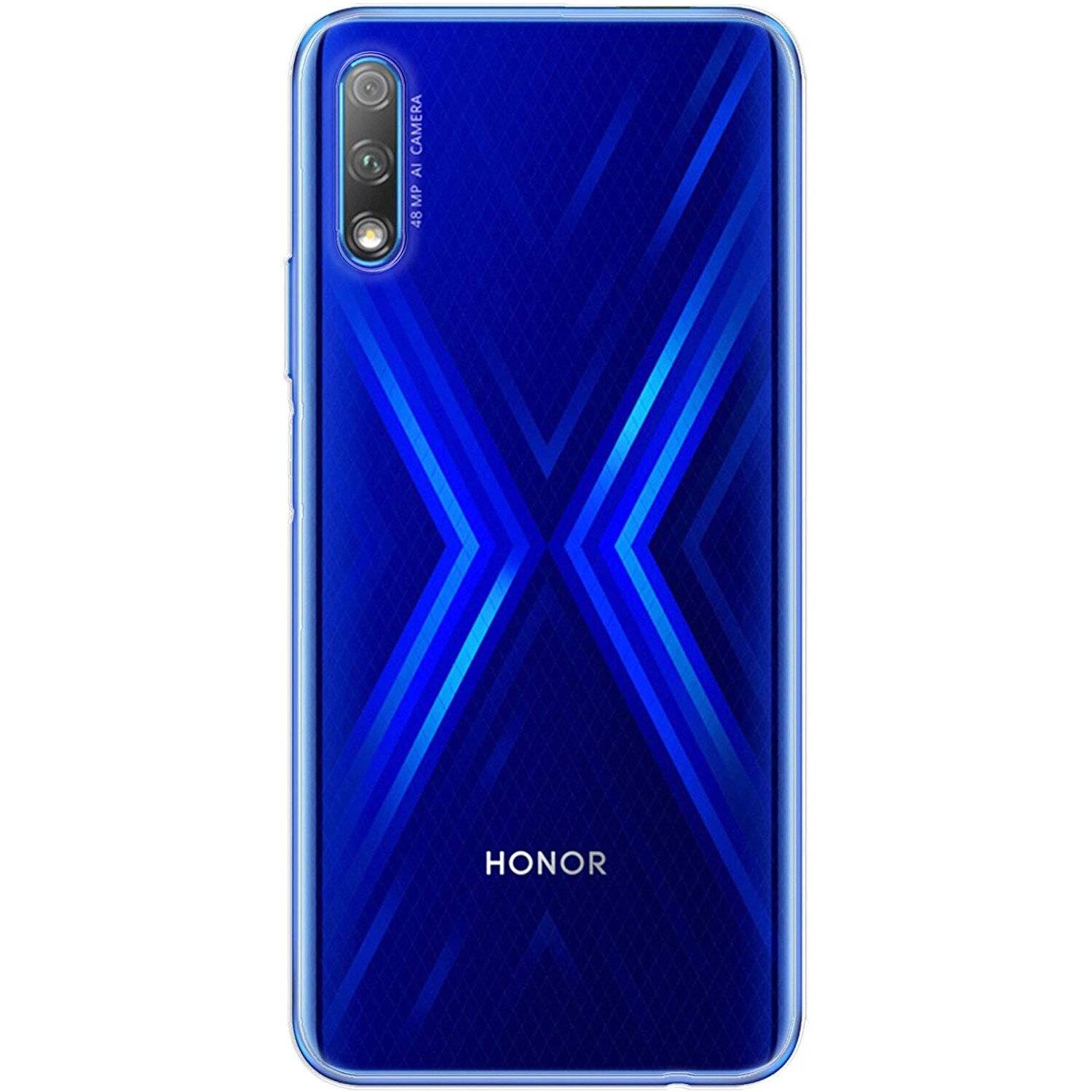 Silikon Handyhülle Schutz Hülle Schale Tasche Cover Bumper Case + 9H Schutzfolie Schutz Folie Glas Honor 9X