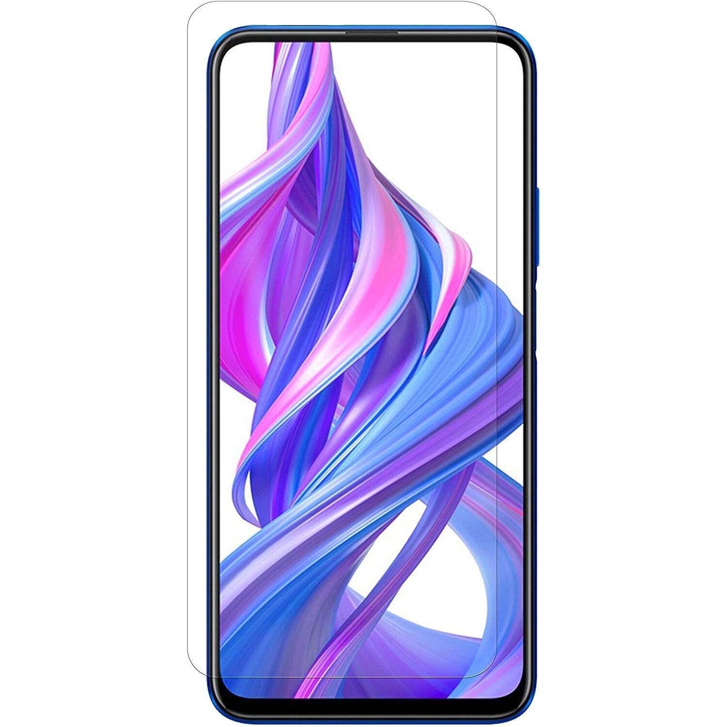 Silikon Handyhülle Schutz Hülle Schale Tasche Cover Bumper Case + 9H Schutzfolie Schutz Folie Glas Honor 9X
