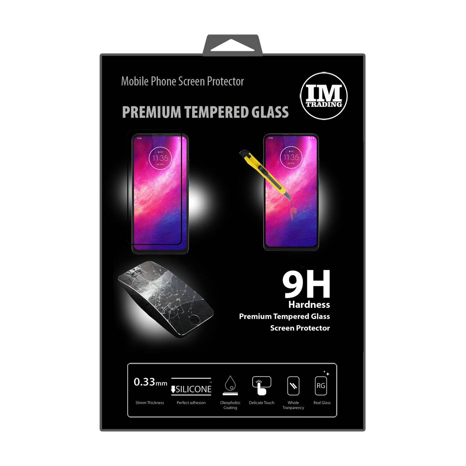 cofi1453® 5D Schutz Glas kompatibel mit MOTOROLA ONE HYPER Curved Schutz Folie Vollständig Klebend und Abdeckung