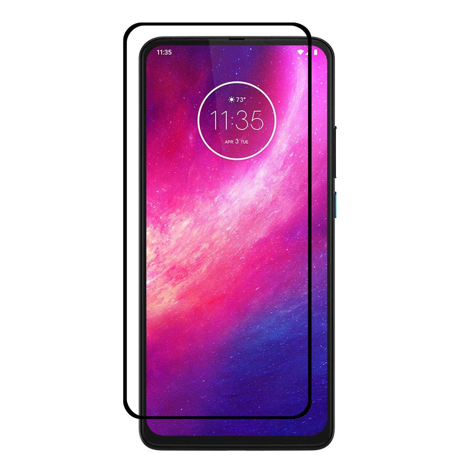 cofi1453® 5D Schutz Glas kompatibel mit MOTOROLA ONE HYPER Curved Schutz Folie Vollständig Klebend und Abdeckung
