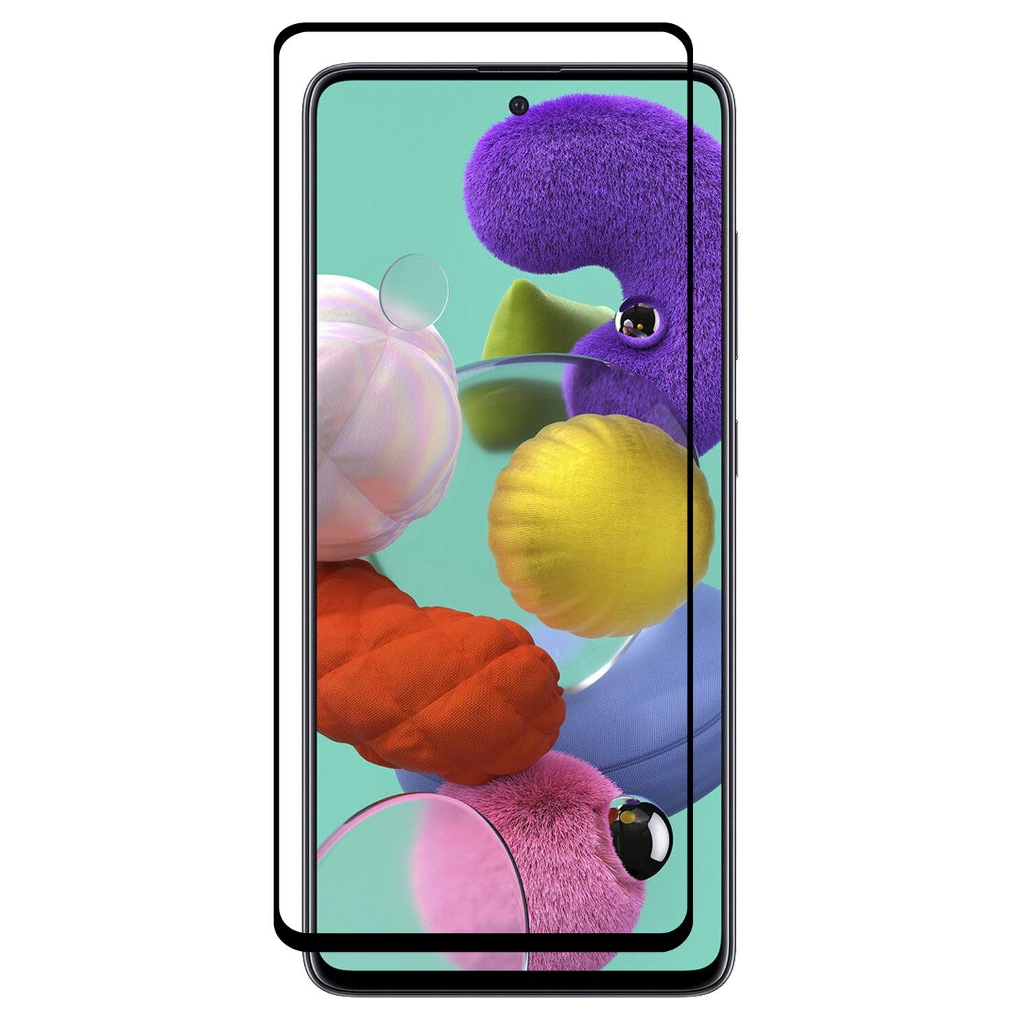 cofi1453® 5D Schutz Glas kompatibel mit SAMSUNG GALAXY A51 (A515F) Curved Schutz Folie Vollständig Klebend und Abdeckung