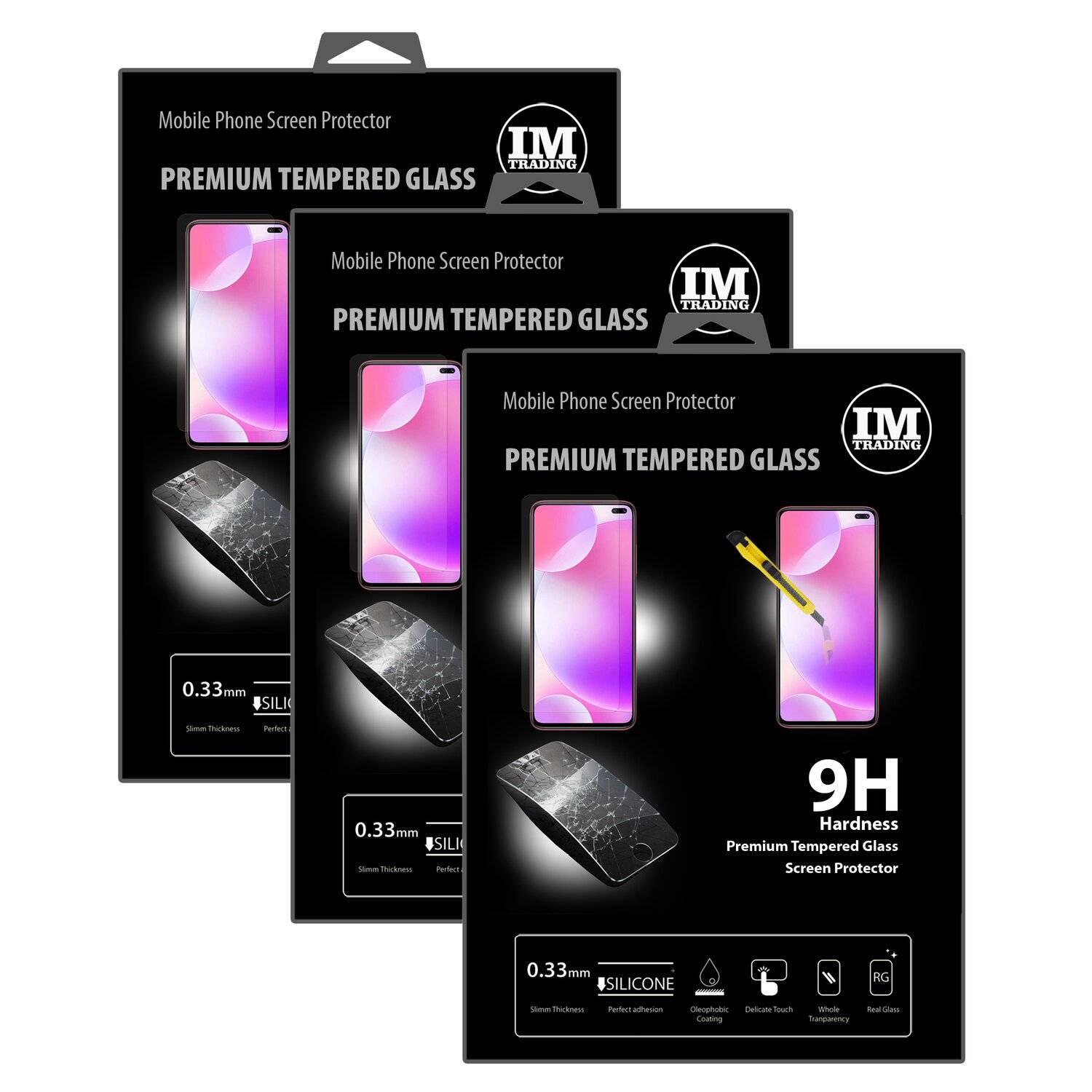 cofi1453 3X Schutz Schutz Glas 9H Tempered Glass Display Schutz Folie Display Glas Screen Protector XIAOMI REDMI K30