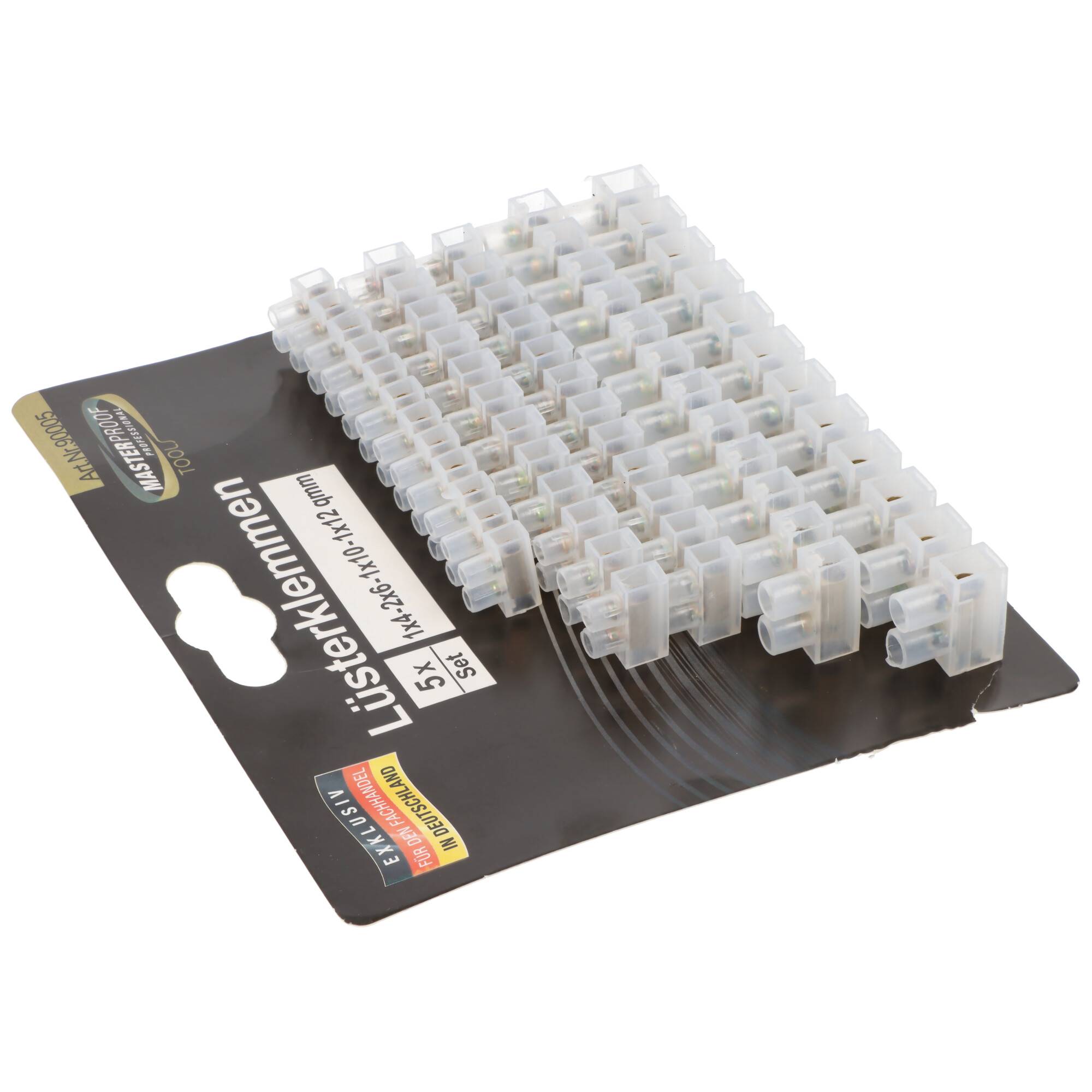 Lüsterklemmen Sortiment bestehend aus 60 Stück transparent terminal stripes