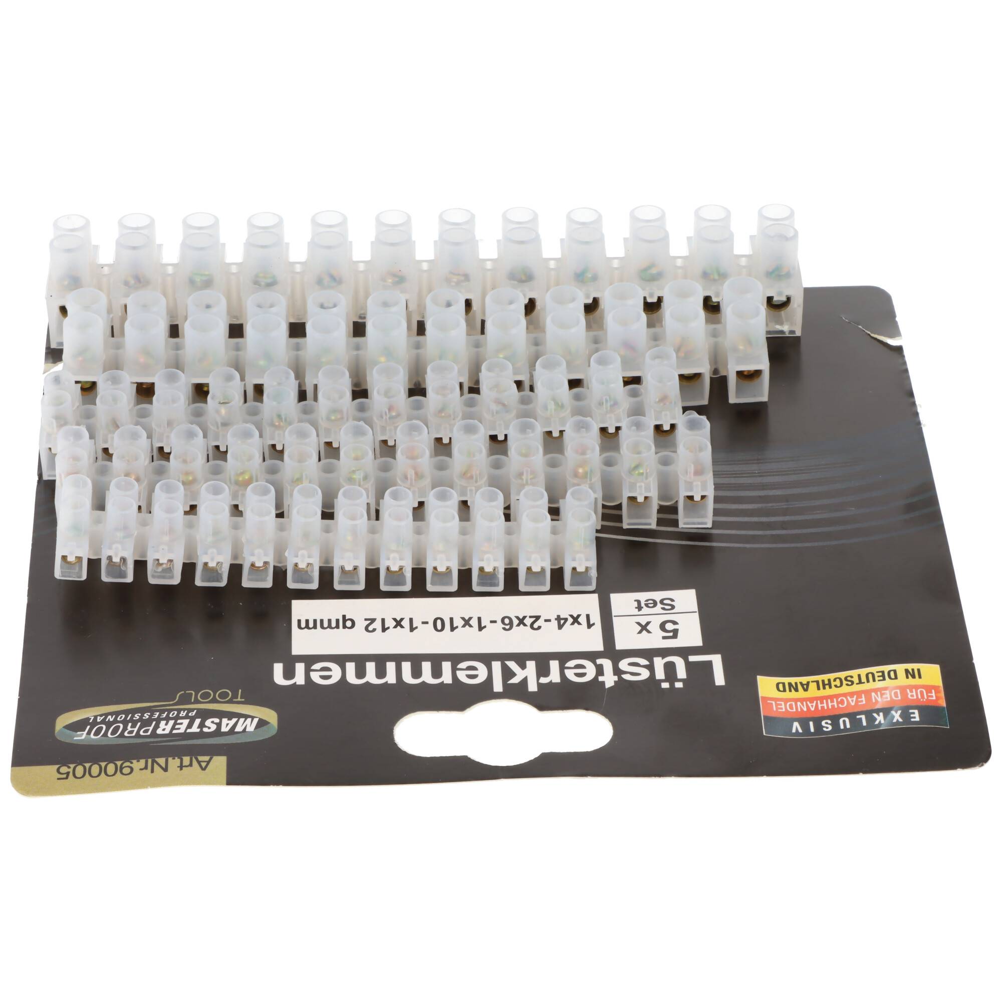 Lüsterklemmen Sortiment bestehend aus 60 Stück transparent terminal stripes