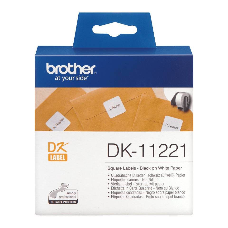 Brother DK-11221 - Schwarz auf Weiß - 23 x 23 mm 1000 Etikett(en) Etiketten