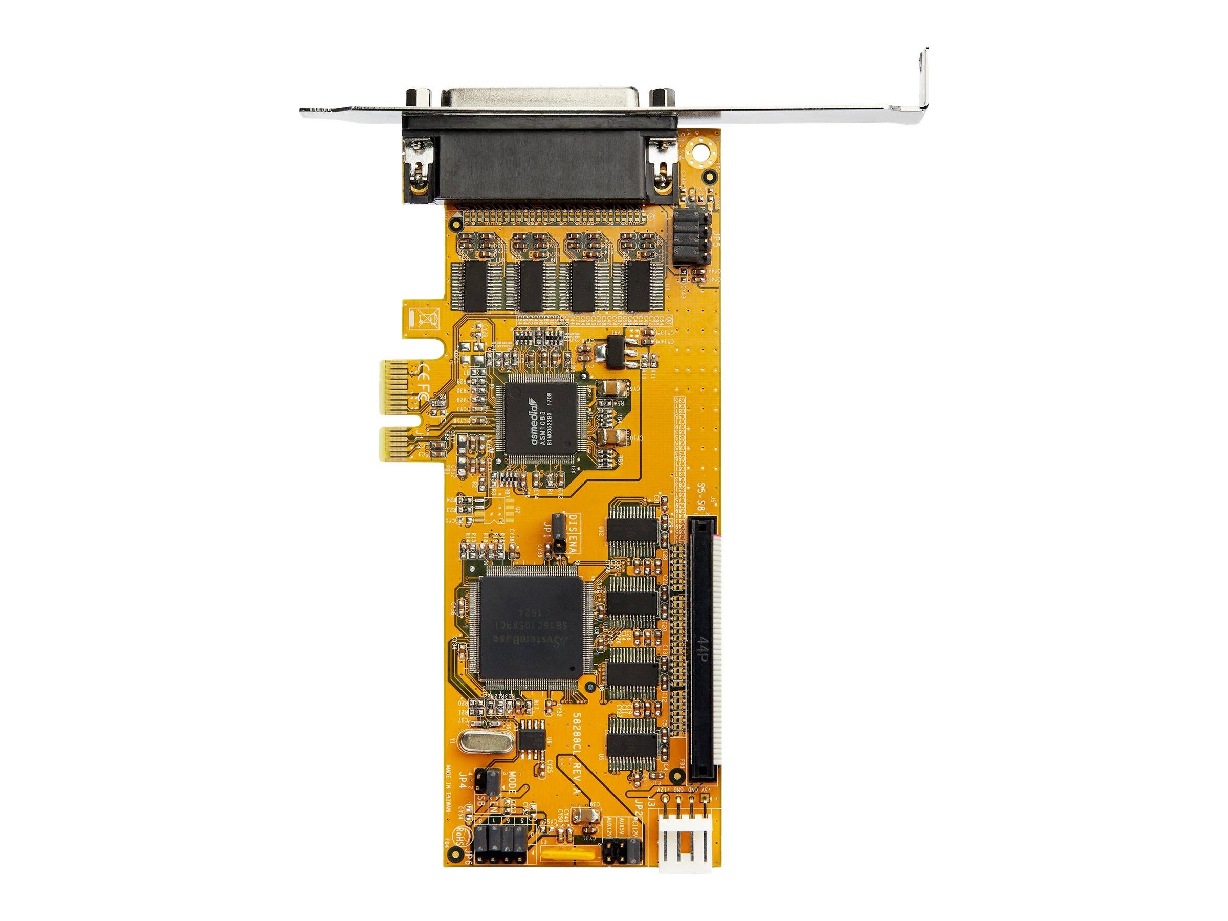 StarTech.com PEX8S1050LP PCI Express Schnittstellenkarte (8 Ports, RS232, PCIe, low profile, 16550 UART, DB9 Serial Car