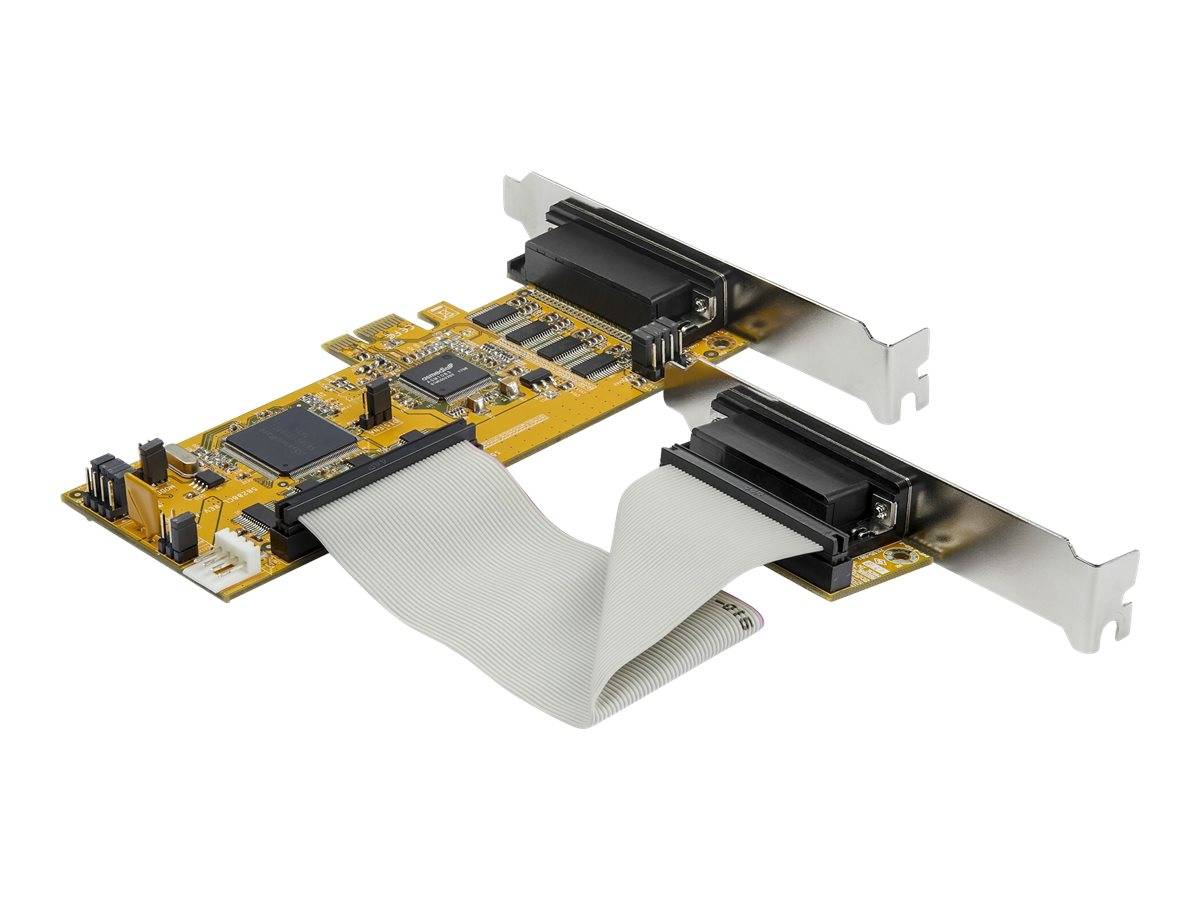 StarTech.com PEX8S1050LP PCI Express Schnittstellenkarte (8 Ports, RS232, PCIe, low profile, 16550 UART, DB9 Serial Car