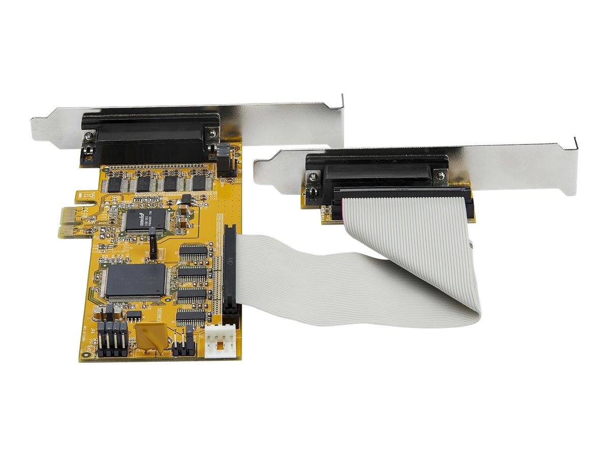 StarTech.com PEX8S1050LP PCI Express Schnittstellenkarte (8 Ports, RS232, PCIe, low profile, 16550 UART, DB9 Serial Car